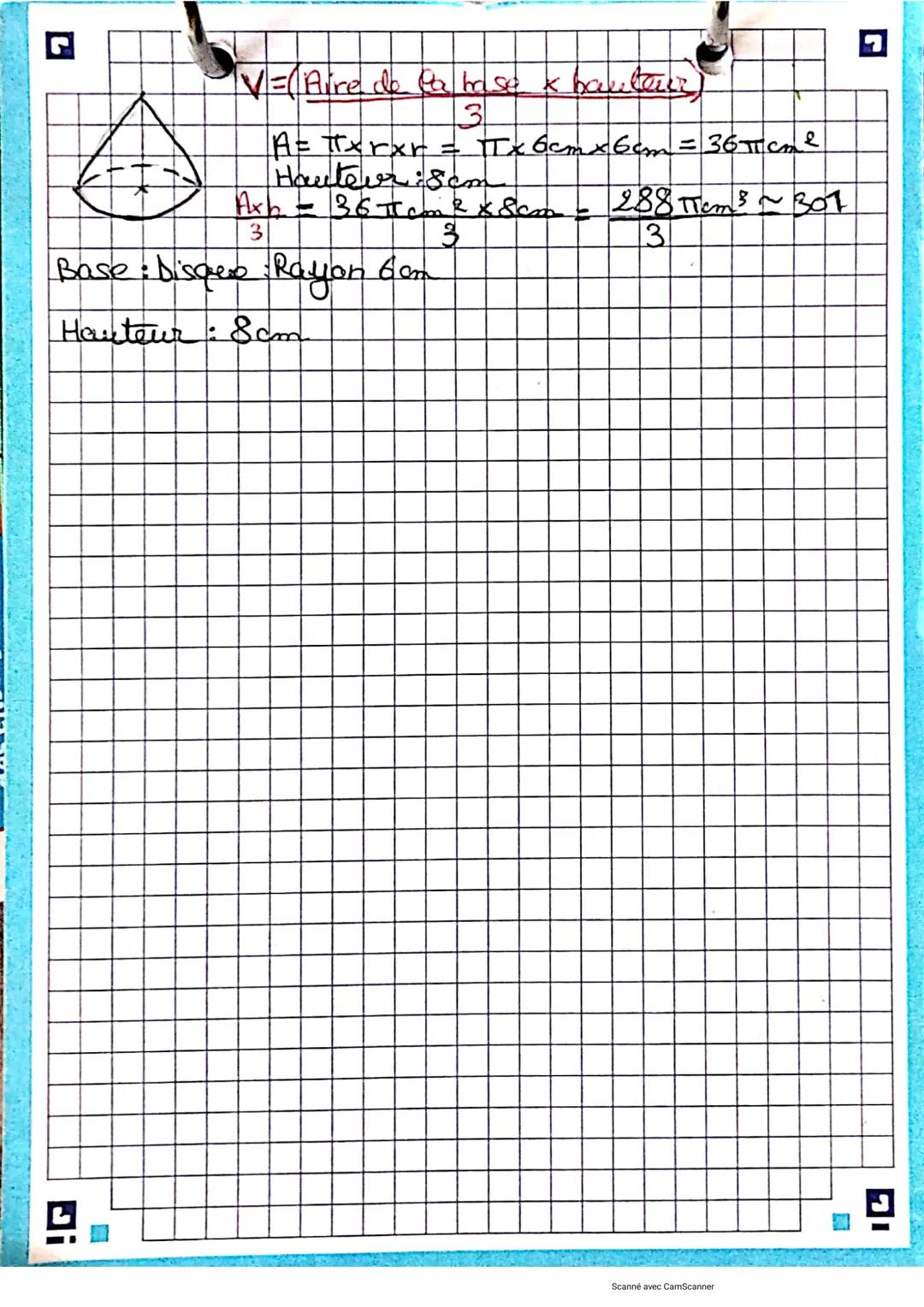 Volumes pyramides.
et cônes

Avant rappels aires des figeires:

Triangle = A = $\frac{cxh}{2}$

Rectangle = A =Cxl

Losange = A $\frac{Dxd}{