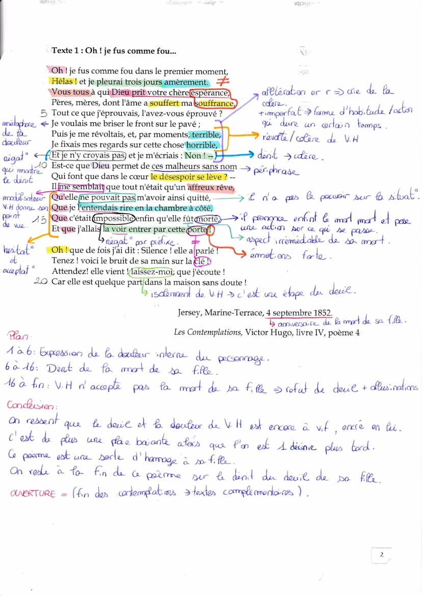 OBJET D'ÉTUDE N°4 : PARCOURS SUR LA POÉSIE DU XIX² AU XXe s.
Séquence n°4 : parcours, « Mémoires d'une âme »>.
TEXTE 1: << Oh ! je fus comme