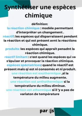 Know Synthèse d'une espèce chimique dans la nature  thumbnail