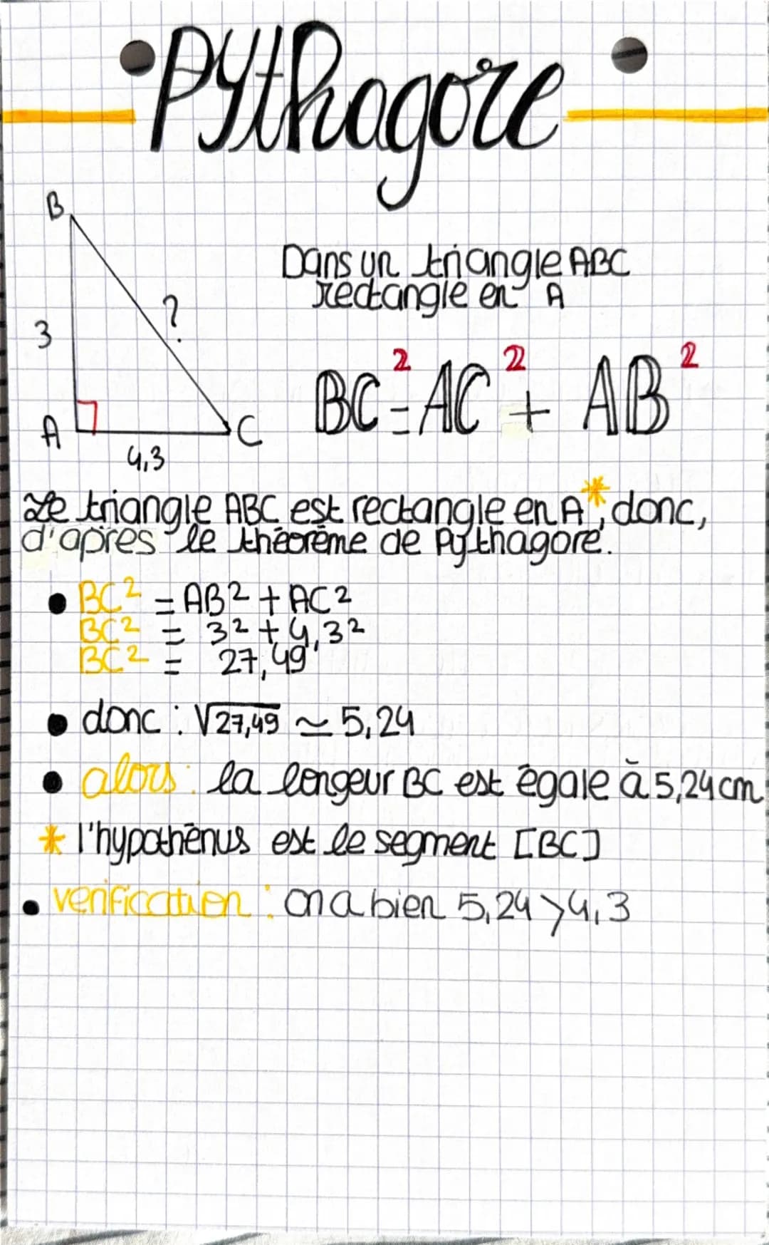 # réciproque
<< Triangle rectangle ou non >>

$M$
$5$
$N$
$13$
$12$
$P$

- rédaction : Dans le triangle MNP, le plus grand côté est [MP]
- e