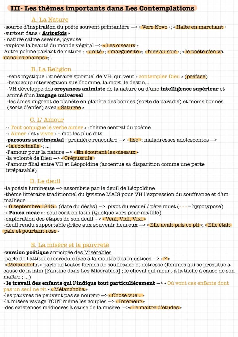 LES CONTEMPLATIONS
I- Présentation de l'auteur
Victor Hugo :
-mouvement du romantisme
-naît en 1802
-1822 -> épouse Adèle
-mort de Léopoldin