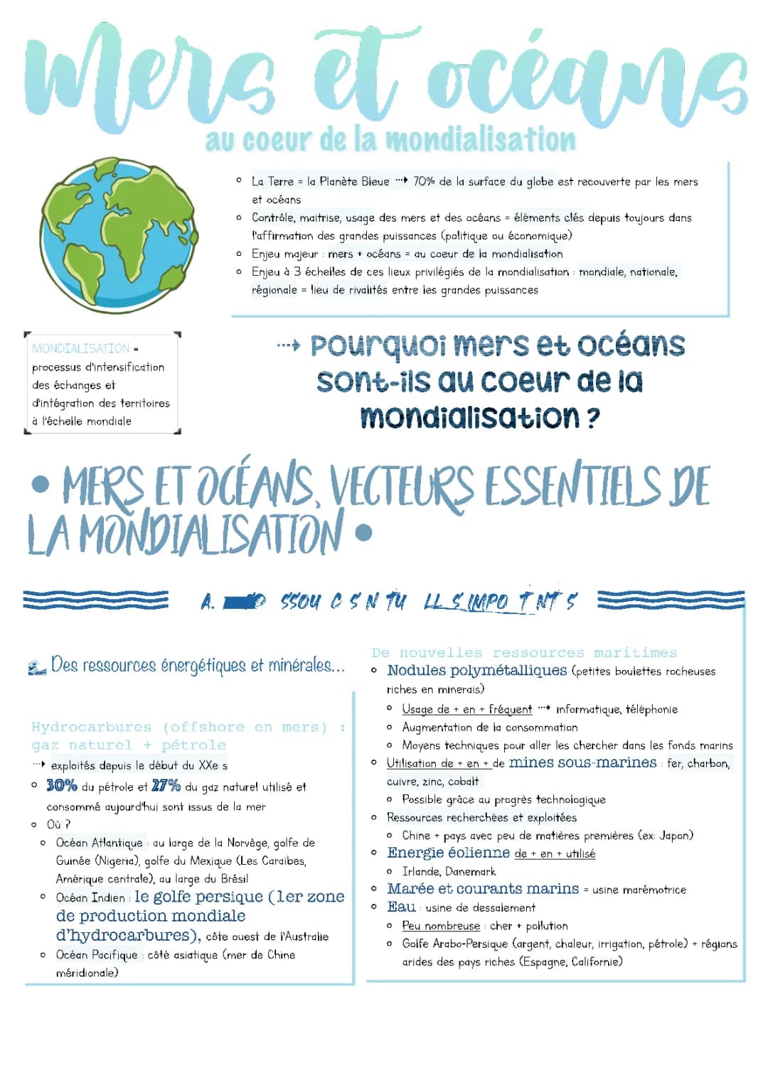Mers et océans, au coeur de la mondialisation