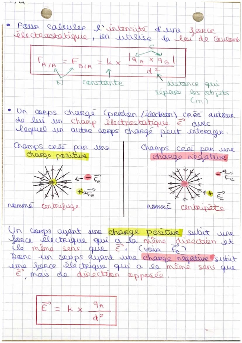 414
interaction
fondamentale
ET CHAMPS
I. FORCE ELECTROSTATIQUE
La
charge électrique est la caracteristique
de certaines particules qui perw