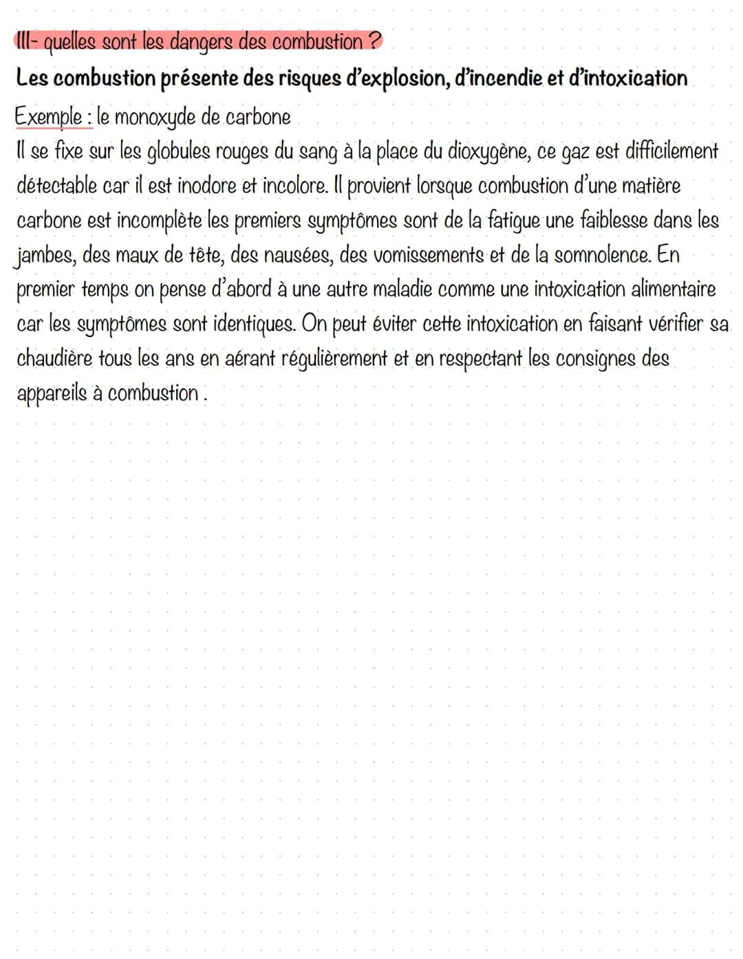 Les combustions
Expérience on allume une bougie est en place un bécher au-dessus de la flamme
Observation : la bougie s'éteint
Hypothèse : L