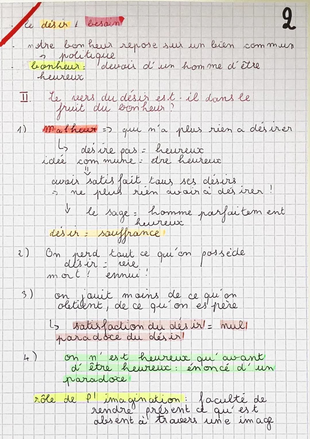 Le désir, meilleur ennemi du bonheur ?
plan
I. Pourquoi le malheur?
Le vers du désir est-il
dans le fruit du bonheur
(Becte de Rousseau)
III