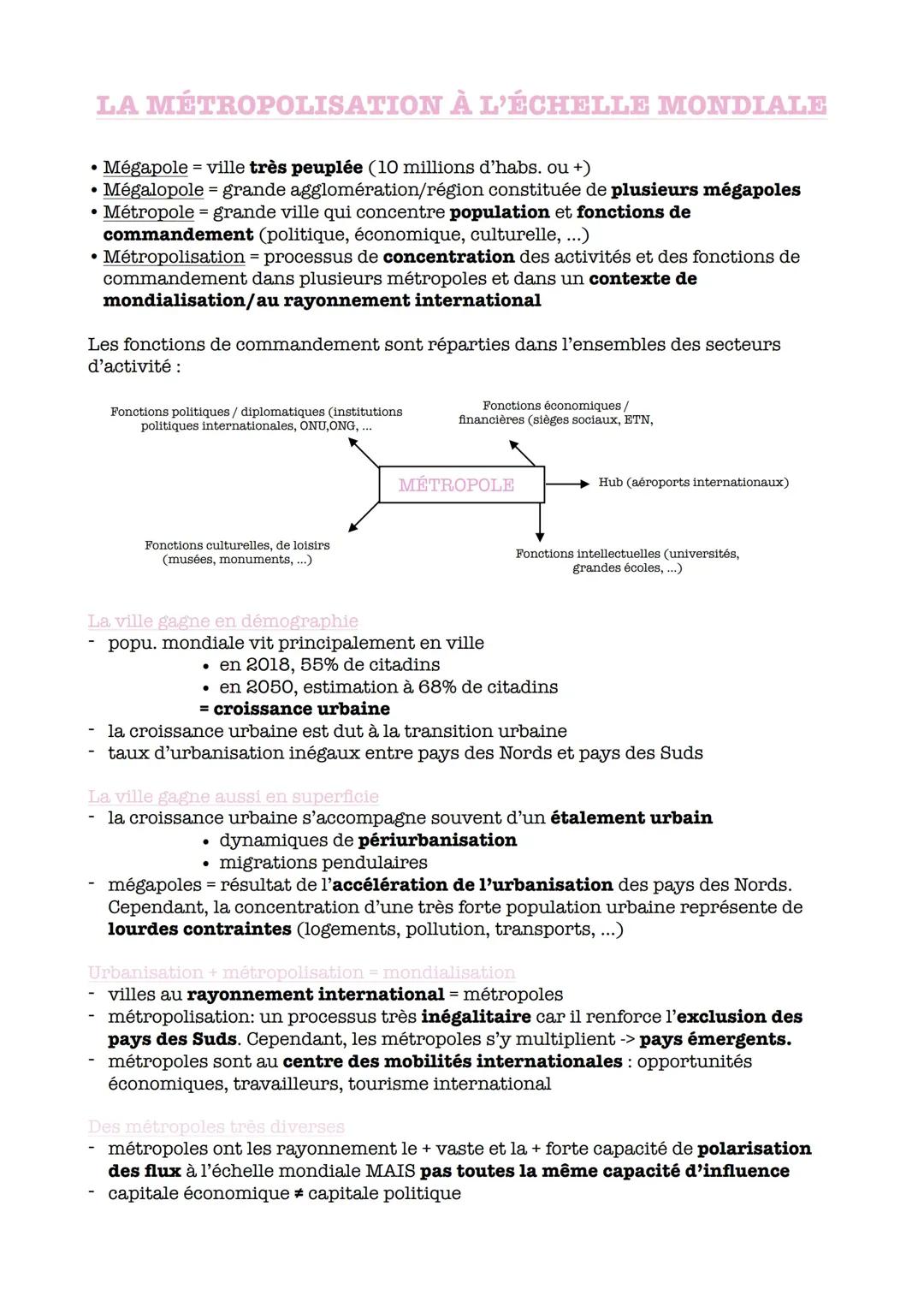 Comprendre l'Impact de la Métropolisation à l'Échelle Mondiale