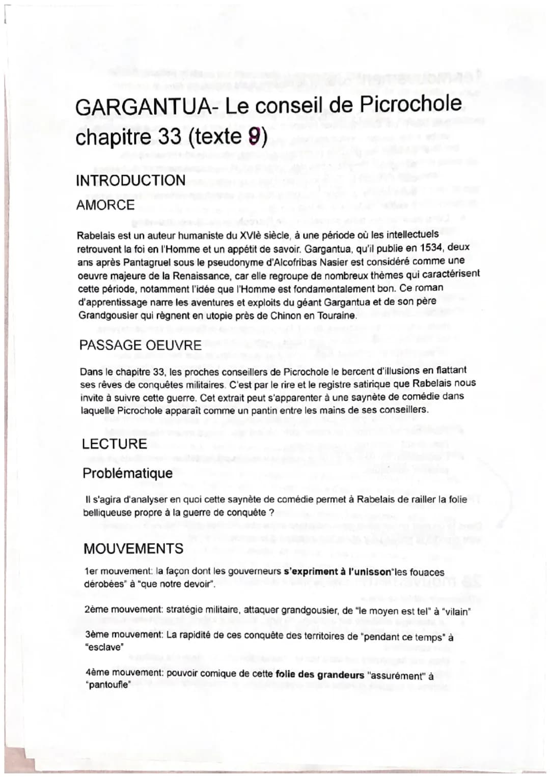 GARGANTUA,
Rabelais
Chapitre 33
<< Les fouaces dérobées, comparurent devant Picrochole le duc de Menuail, le comte Spadassin, et le
capitain