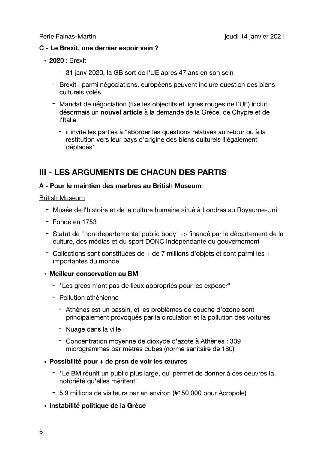 Perle Fainas-Martin
Exposé frises Parthénon
• Période archaïque
- naissance des cités
Alphabet grec (après linéaires)
- 1er JO
• Période cla