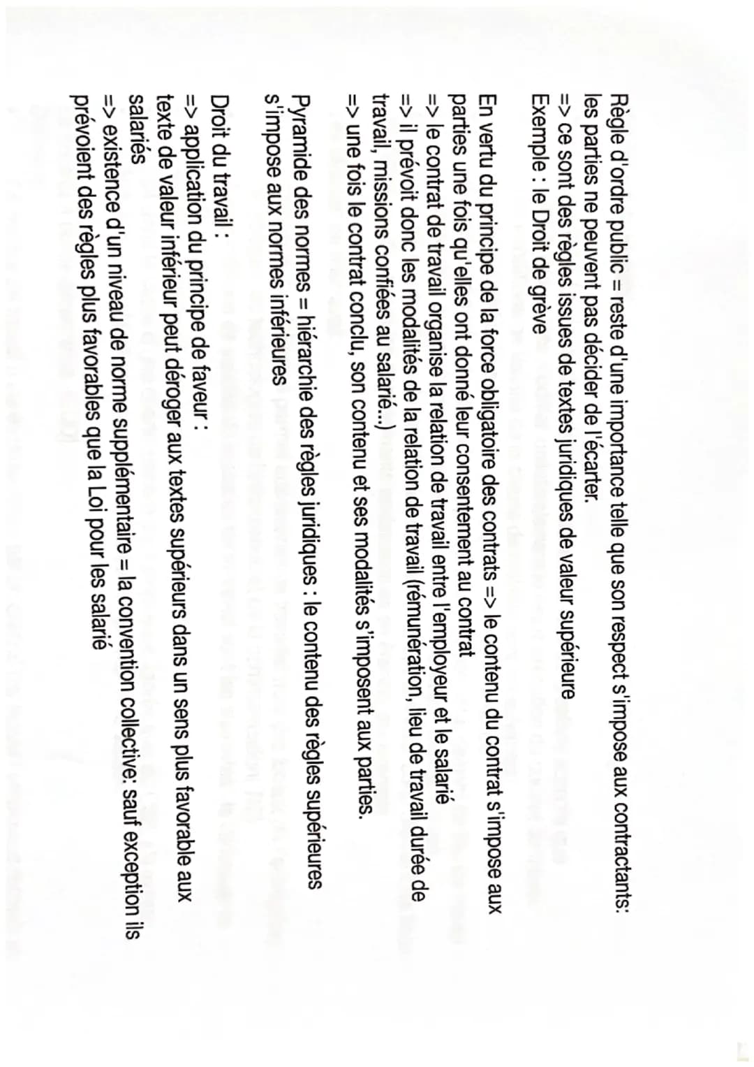 Chap 5: Le contrat de travail
Contrat de travail :
=> un contrat permettant d'instaurer une relation de travail => les règles applicables en