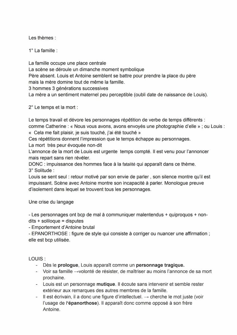 Dissertation Juste la fin du monde Jean-Luc Lagarce
Citations :
1) "C'est ce bonheur que je devrais m'offrir, hurler une bonne fois, mais je