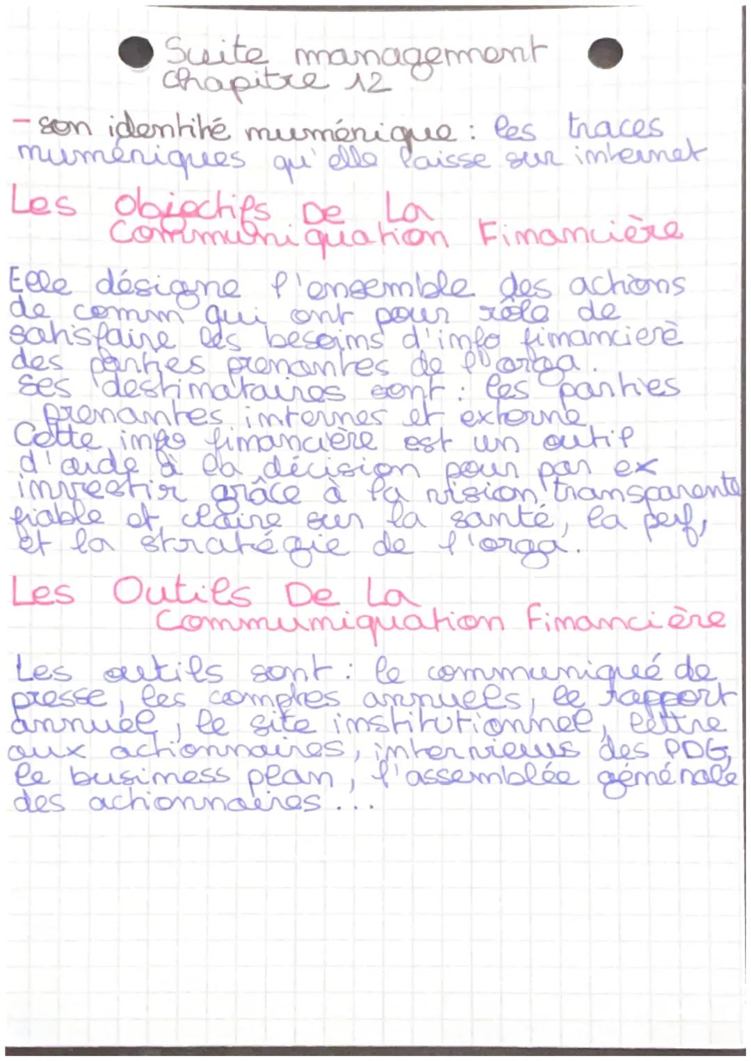 management chapitre 12

La communiquation est la transmission
d'un mess d'un émetteur à un récepteur

Le canal est le support qui est retenu