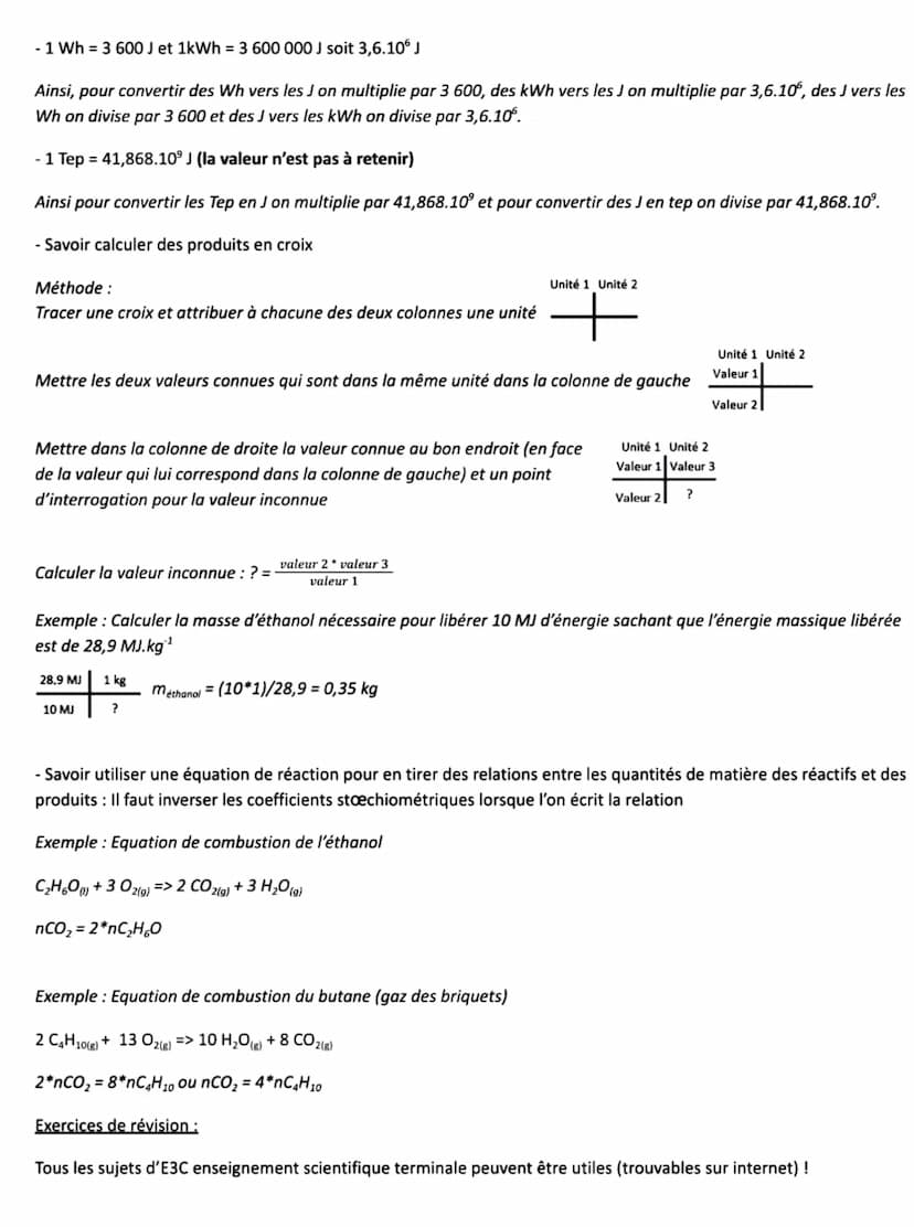 Notions et compétences théoriques attendues (programme officiel):
Chapitre 1
Savoirs
Fiche de révisions contrôle n°1 :
L'énergie utilisée da