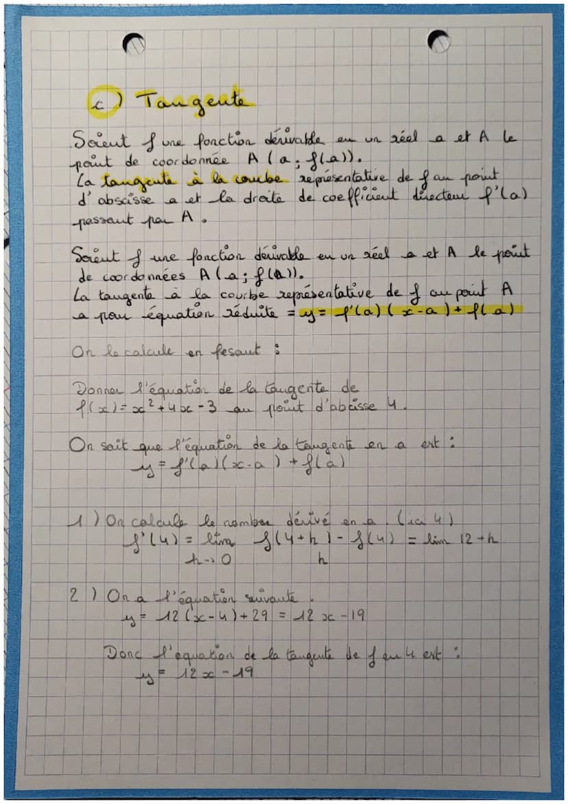 Dérivation locale
I. Nombre dérivé, Tangente
a) Taux de variation d'une fonction
On appelle taux de variation de f entre a et b le
quotient 