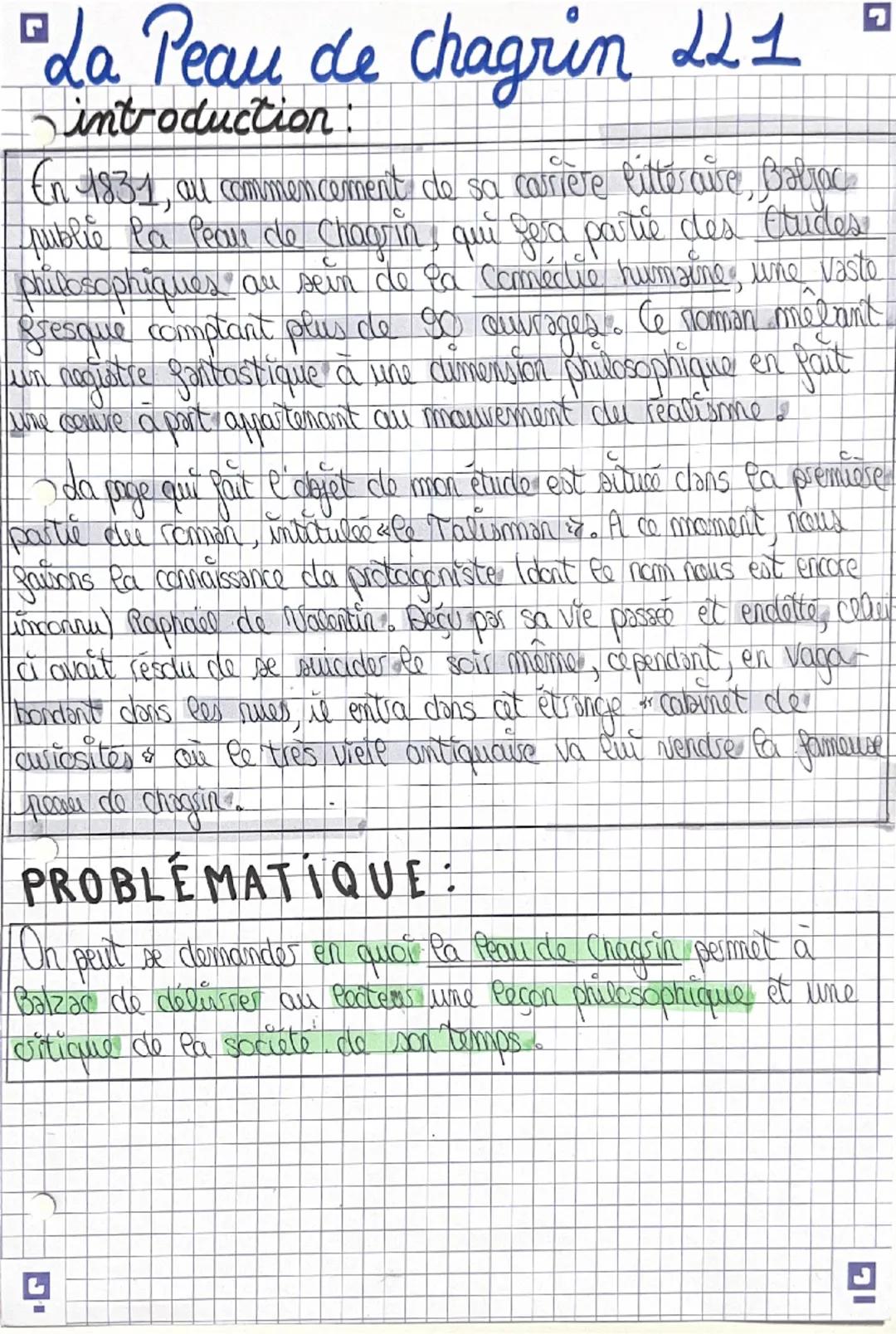 --- OCR Start ---
G
"La Peau de chagrin 221
introduction
En 1831, au commencement de sa carrière litterave, Baljac
publié la Peau de Chagrin