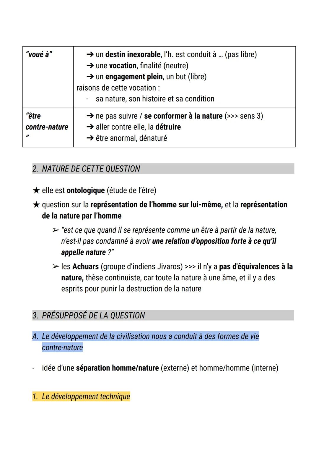 L'homme et la nature
nature = la physis en grec
INTRODUCTION
1. DÉFINITIONS
nature (sens
1 = sens
global)
nature (sens
2 = ...de
quelque
cho