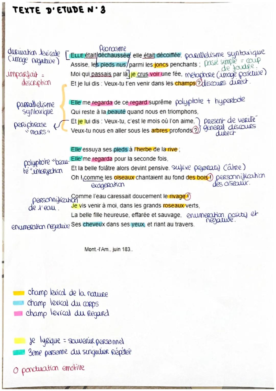 # TEXTE D'ETUDE N 3

derivation lexicale [ELLE était déchaussée, elle était décorée, parallelisme syntaxique
(image negative)

Assise, les p