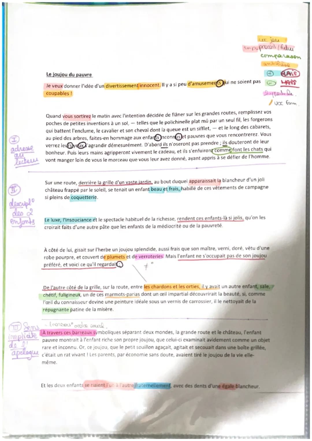 G
descriphon mallarative de
l'anFant richa
levique: ouverture, luxe, clarté, sont
motheraht, beau, frais
MAIS:
description pejorative de l'e