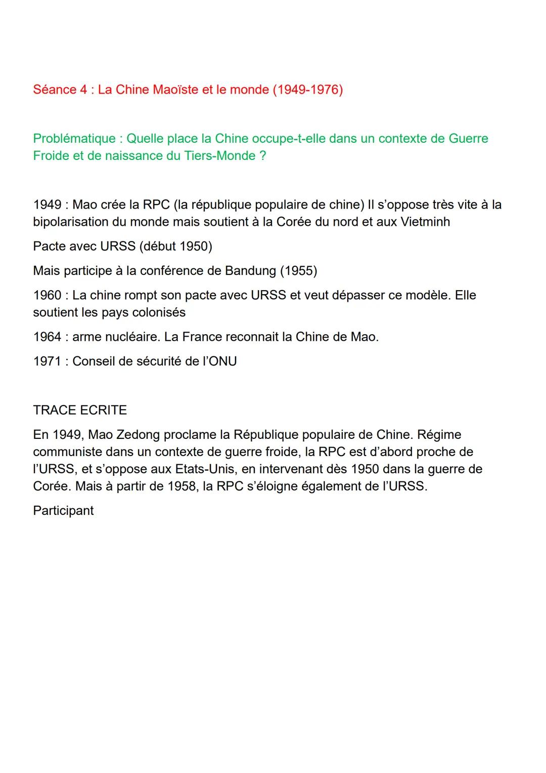 Theme1
Le jeu des puissances dans les relations
internationales depuis 1945
Introduction : ONU
(Voir tableau)
Séance 1 : 1947-1991 la Guerre