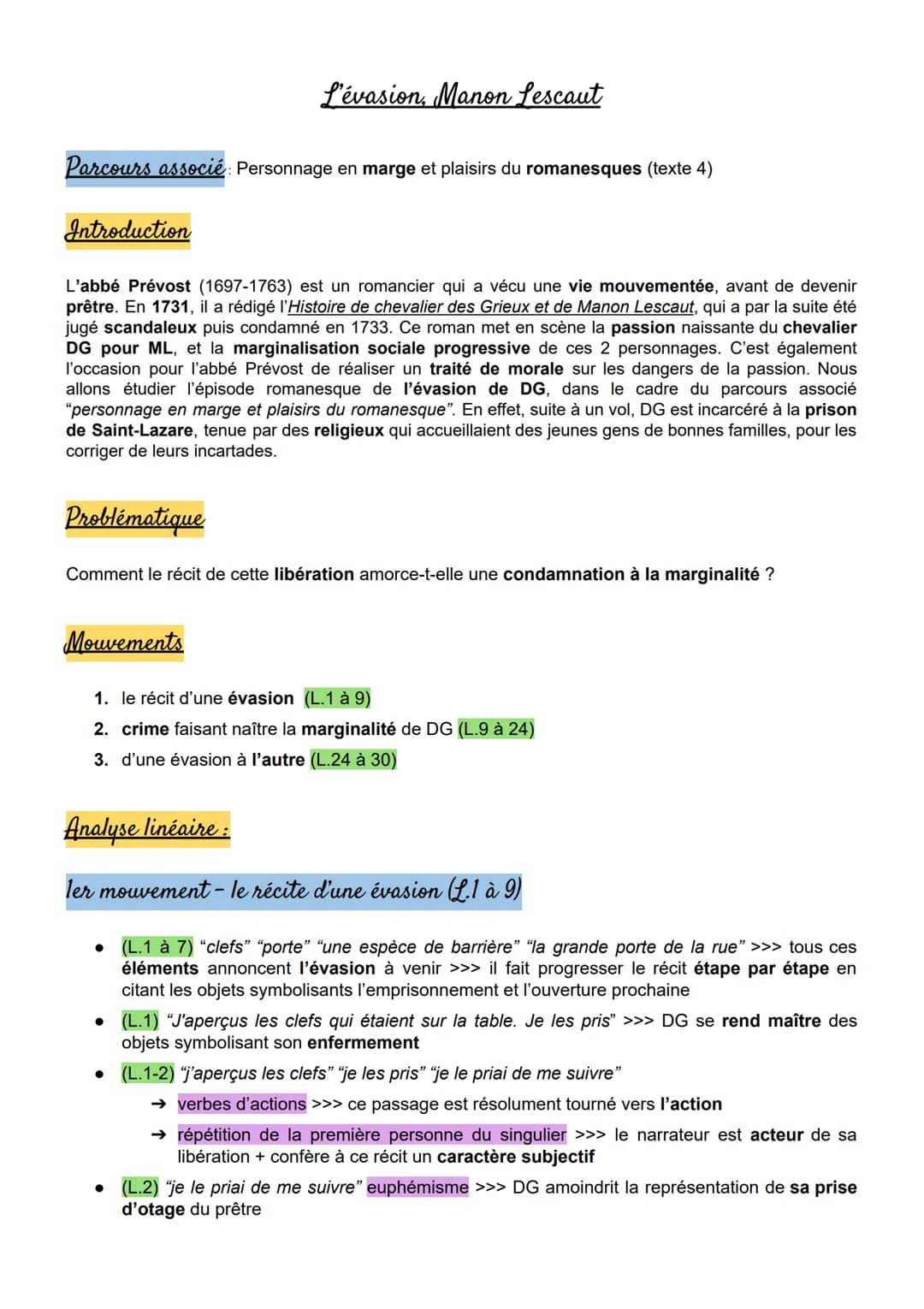 Parcours associé: Personnage en marge et plaisirs du romanesques (texte 4)
Introduction
L'abbé Prévost (1697-1763) est un romancier qui a vé