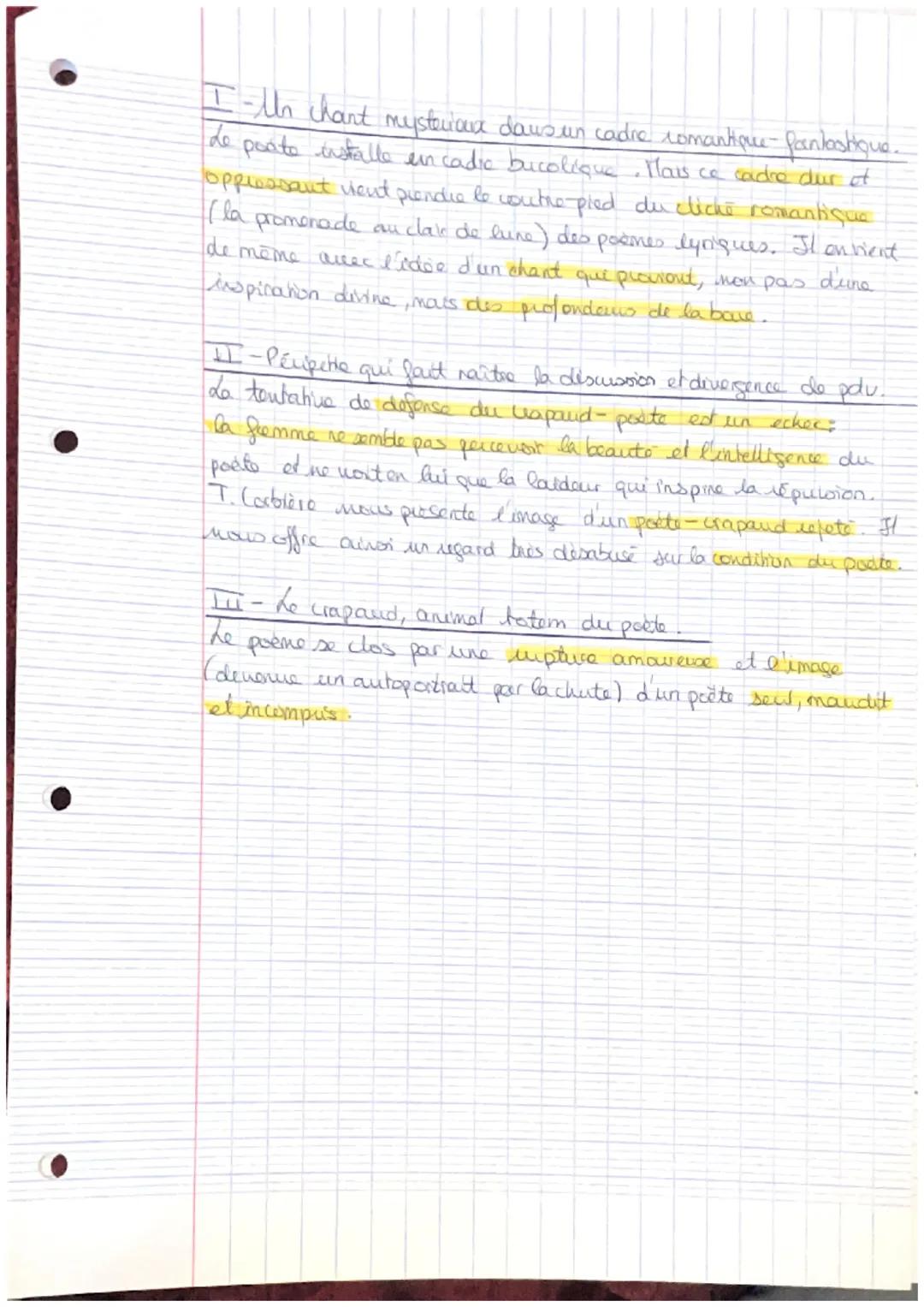 EL-9

Texte 9-Tristan Corbière, Les amours jaunes, « Le crapaud >>>

Un chant dans une nuit sans air...

-La lune plaque en métal clair

Les