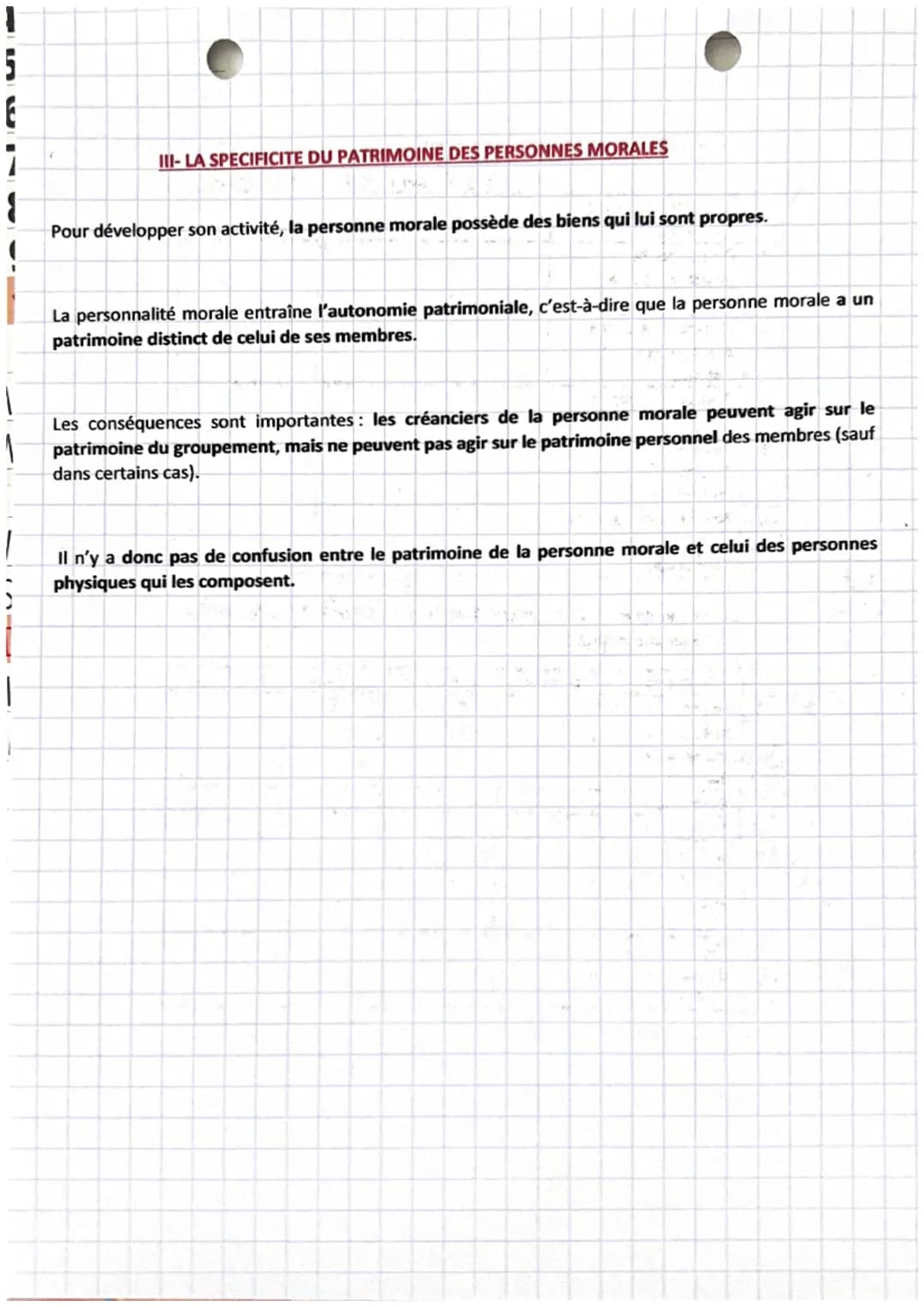 1
droit
chapitre 9
Introduction :
La personne juridique est donc dotée de la personnalité juridique. (titulaire de droit et
obligation)
1
Pa