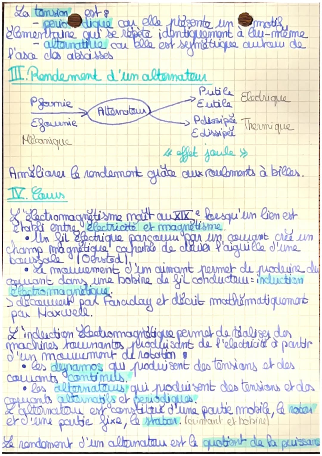 Es Phisique
CHAPITRE 1: Deux siecles d'energie
électrique
I. Rappels d'électricite
Lai d'Ohm & UAB
tension envolts (V) of
=RxI
intensite en 