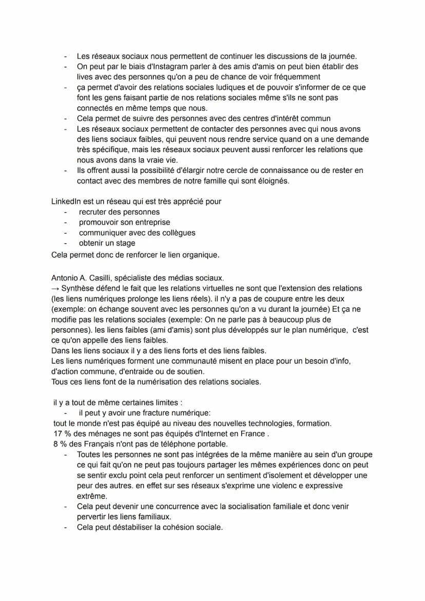 CHAPITRE 4: Comment se construisent les différents types
de liens sociaux?
1) il existe une grande de diversité de liens sociaux
A) La prése