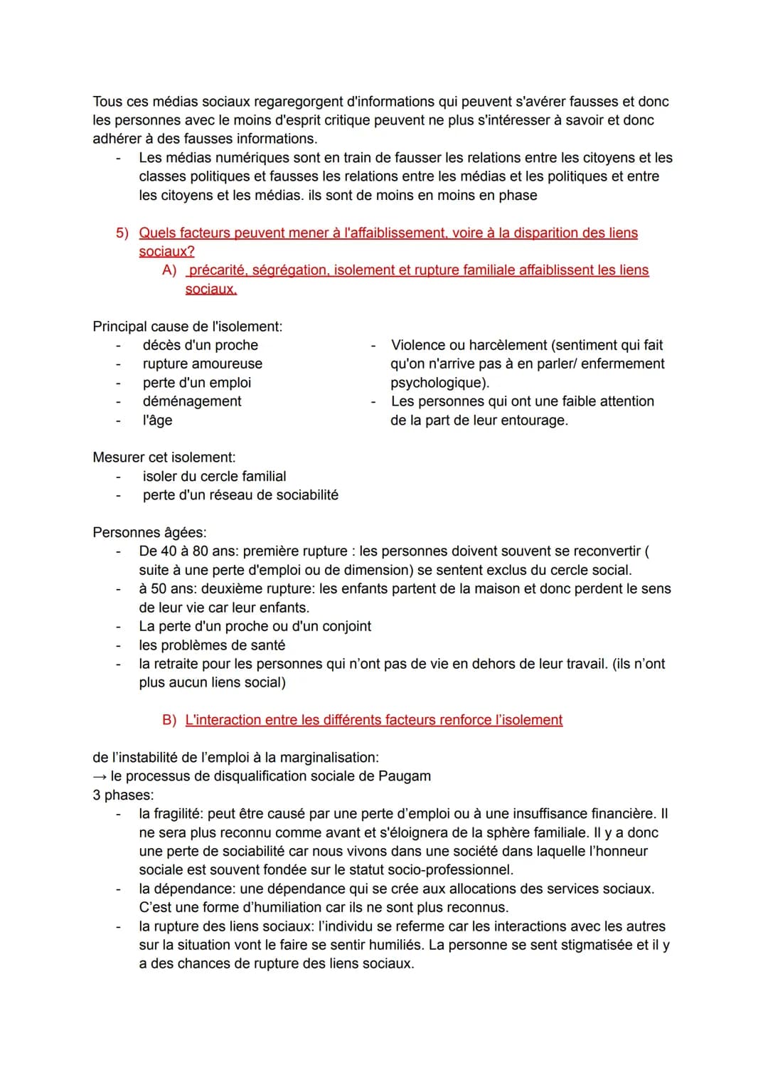 CHAPITRE 4: Comment se construisent les différents types
de liens sociaux?
1) il existe une grande de diversité de liens sociaux
A) La prése