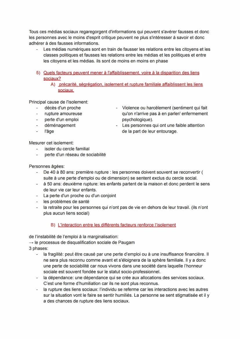 CHAPITRE 4: Comment se construisent les différents types
de liens sociaux?
1) il existe une grande de diversité de liens sociaux
A) La prése