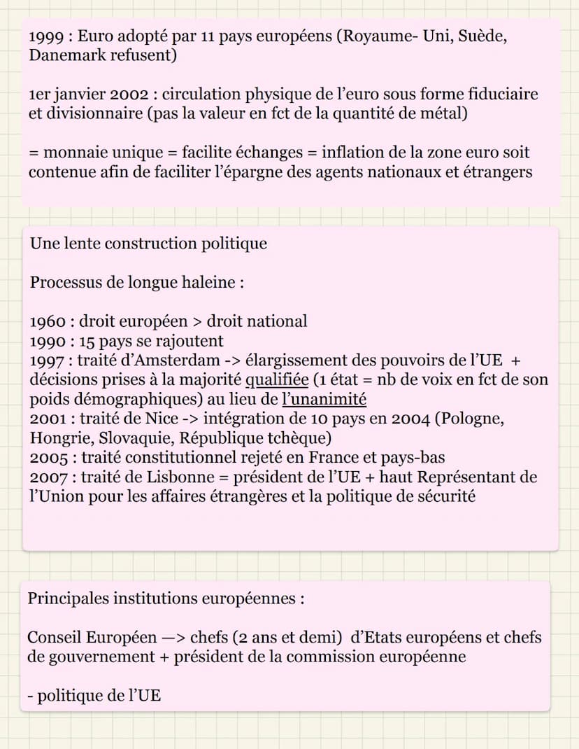 La construction européenne
Un ensemble économique intégré
1950: début de sa construction
1957: signature du traité de Rome entre 6 pays (Fra