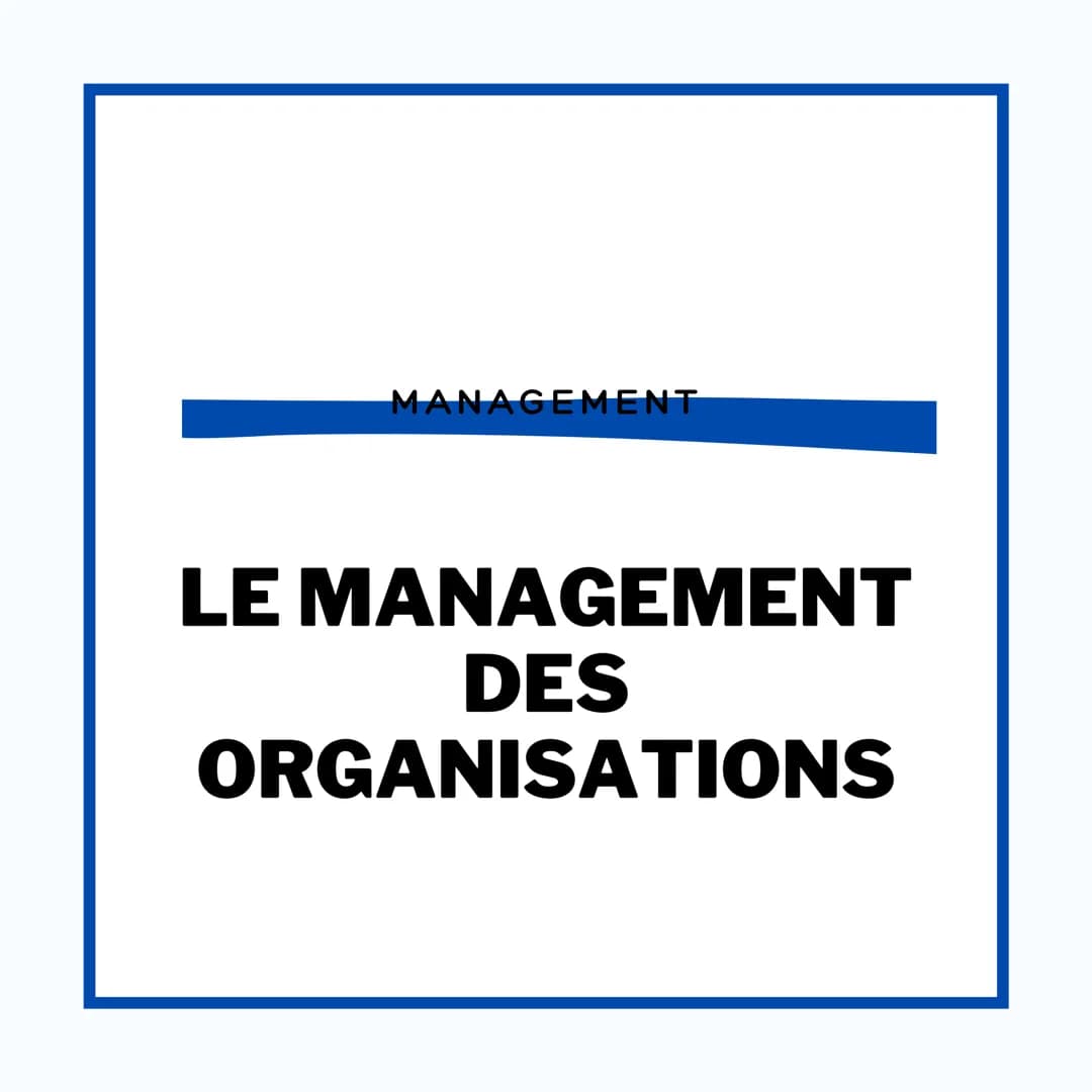 MANAGEMENT
LE MANAGEMENT
DES
ORGANISATIONS LES FONCTIONS DU
MANAGEMENT
MANA
Définition : Le management a pour rôle de
gouverner une organisa