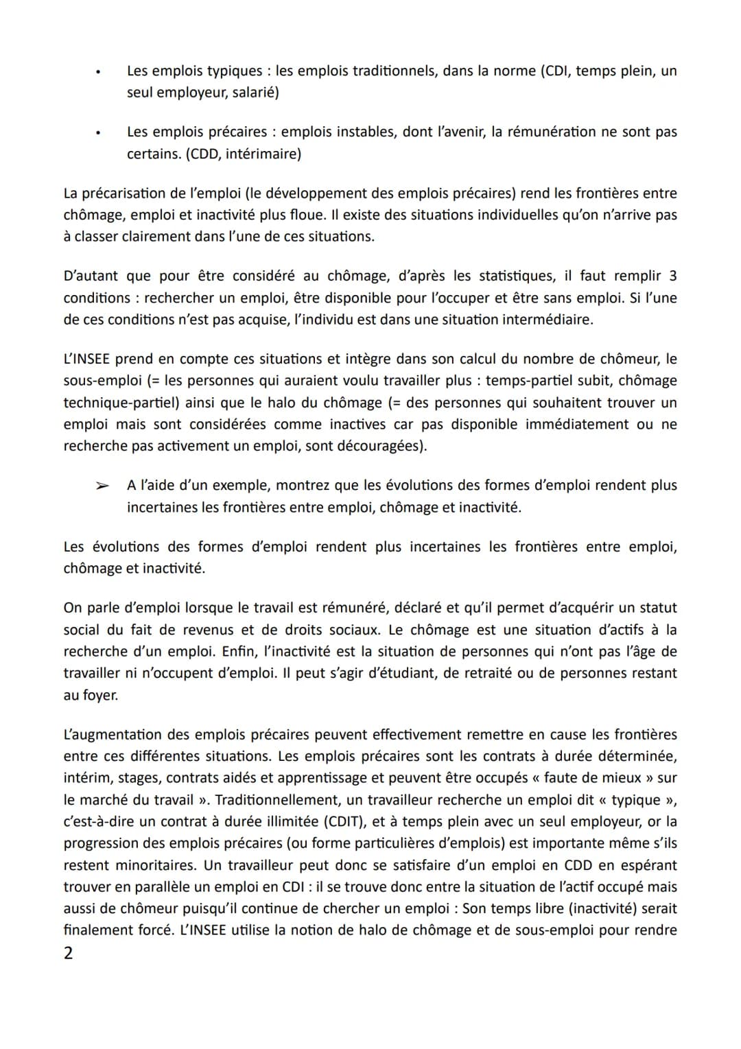 Chapitre 7 : Quelles mutations du travail et de l'emploi ?
Sociologie
Problématique en quoi les mutations du travail ont-elles bouleversées 