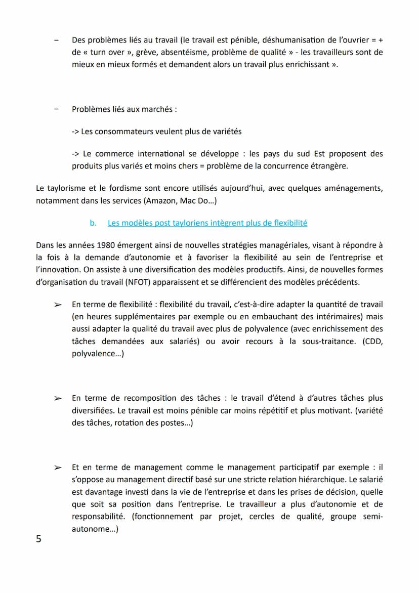 Chapitre 7 : Quelles mutations du travail et de l'emploi ?
Sociologie
Problématique en quoi les mutations du travail ont-elles bouleversées 