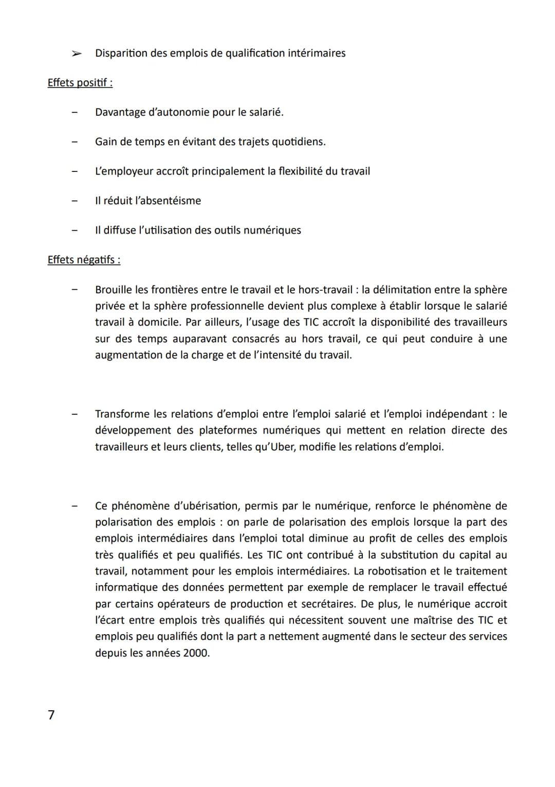 Chapitre 7 : Quelles mutations du travail et de l'emploi ?
Sociologie
Problématique en quoi les mutations du travail ont-elles bouleversées 