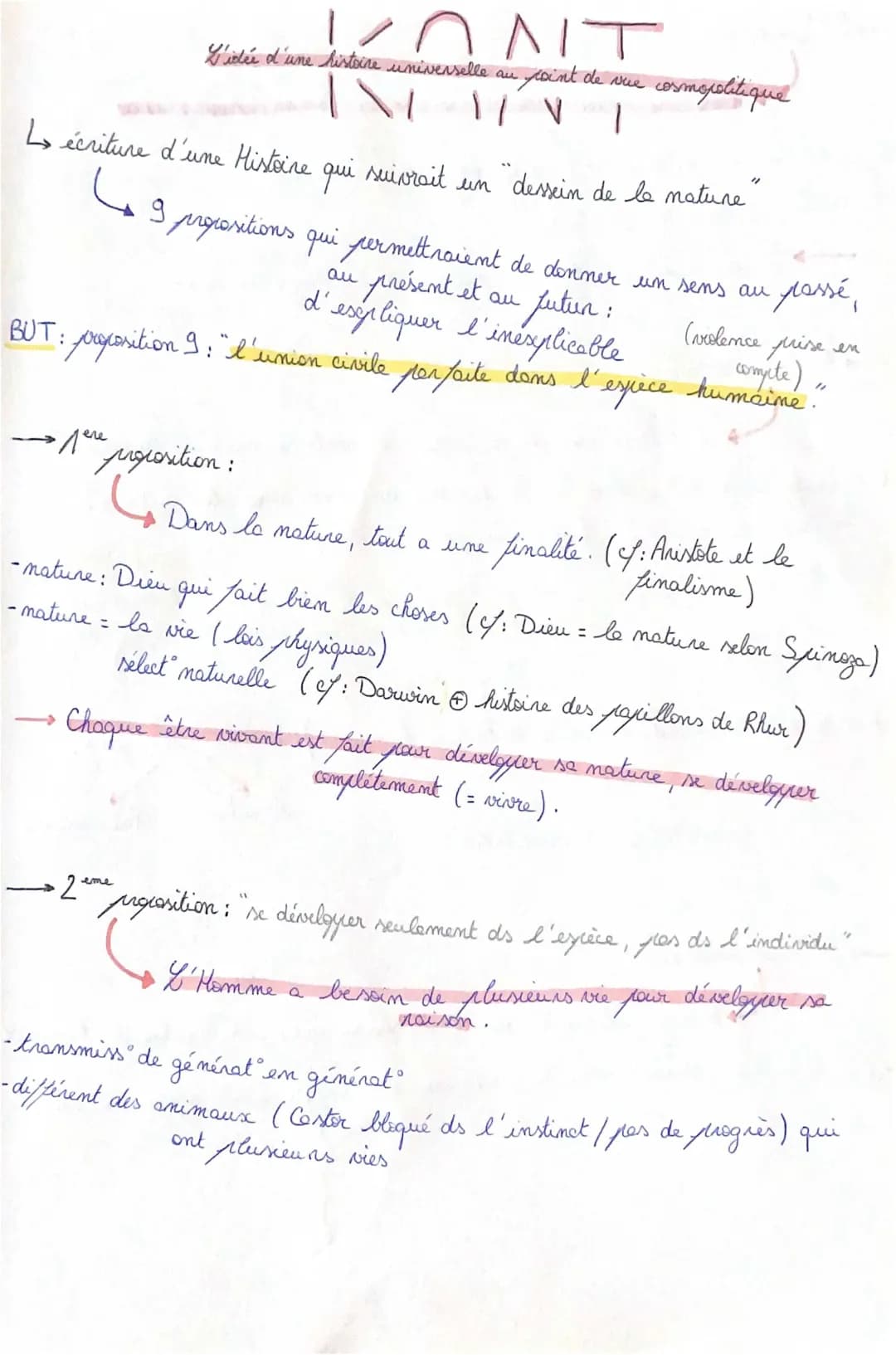 Kant - Idée d'une histoire universelle : Propositions 1-6 et la violence en philosophie