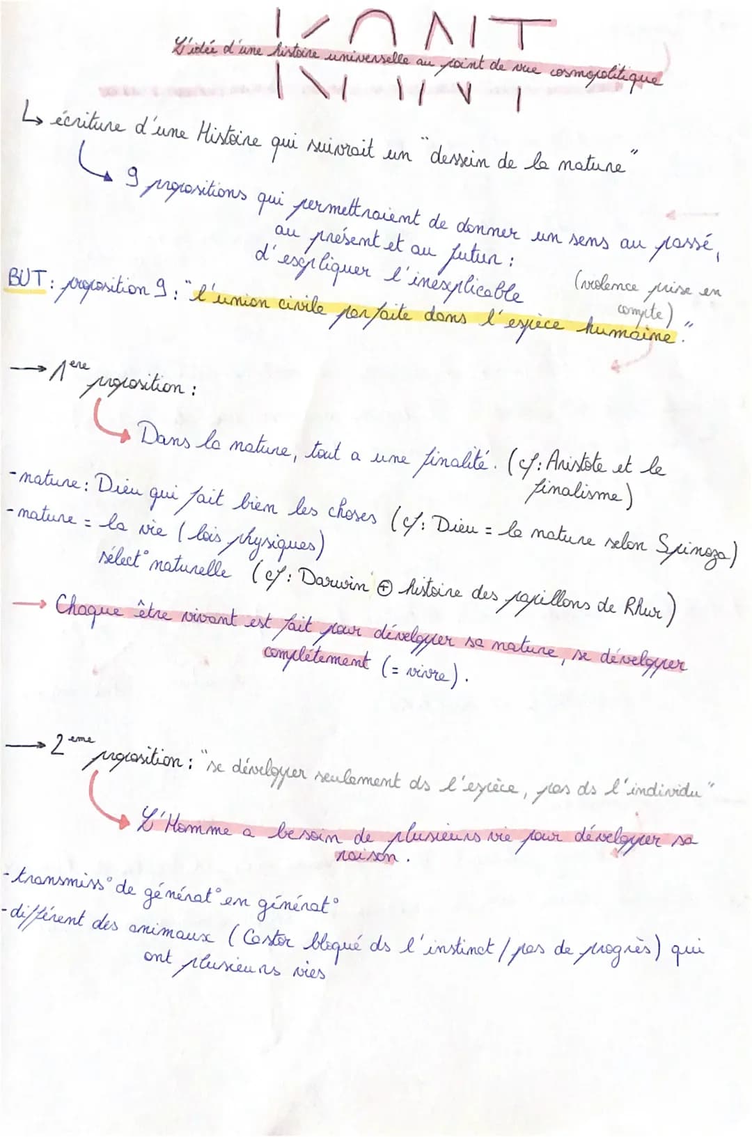 -
ZONT
soint de vue cosmopolitique
IN 1/ V 1
↳ écriture d'une Histoire qui suivrait un "dessein de la nature"
I propositions qui permettraie