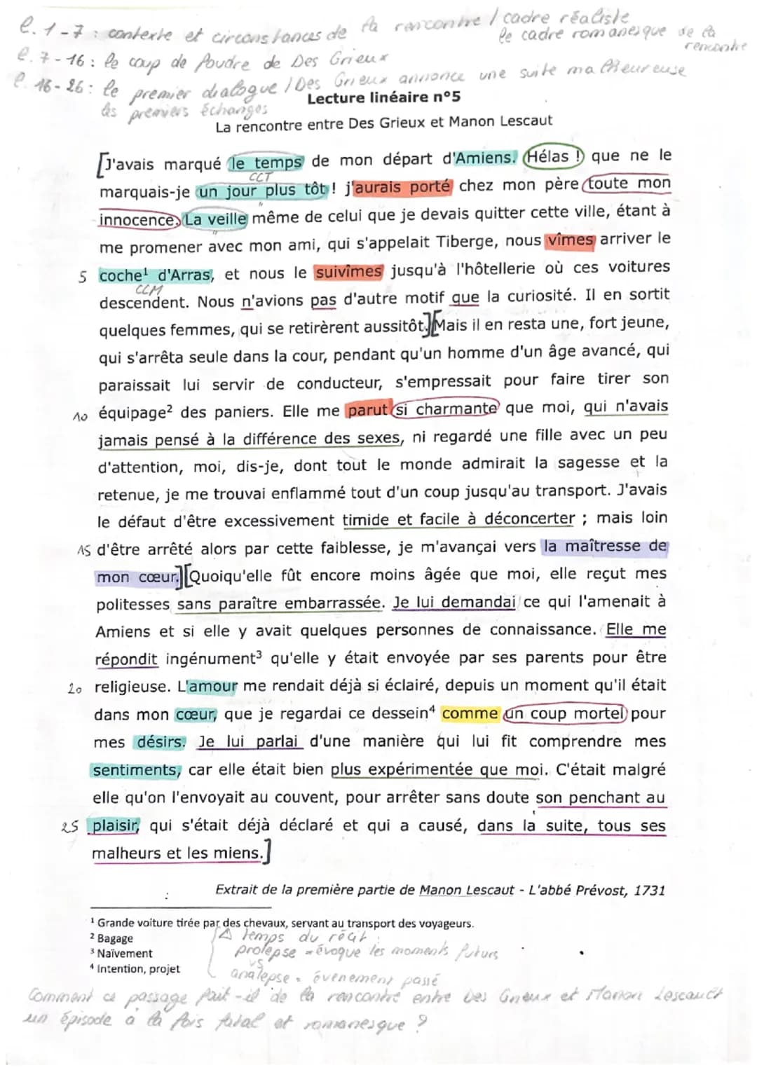 TEXTE 5
introduction
d'Abbé Prévost est un romancier, Ristorien et
homme d'église du XVIIIe siècle s'illustrant au mouvement
des dumières il
