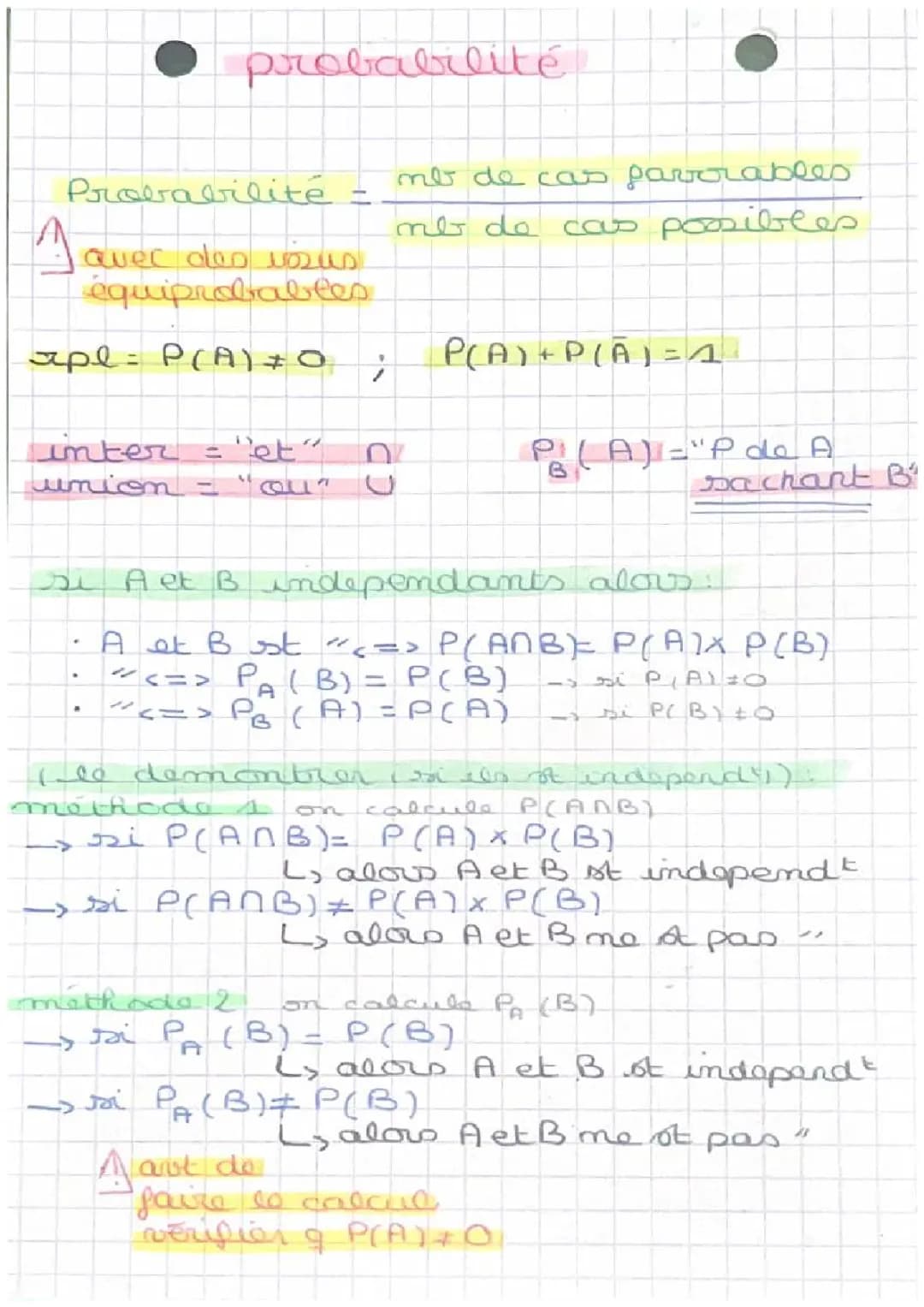 Probabilité 