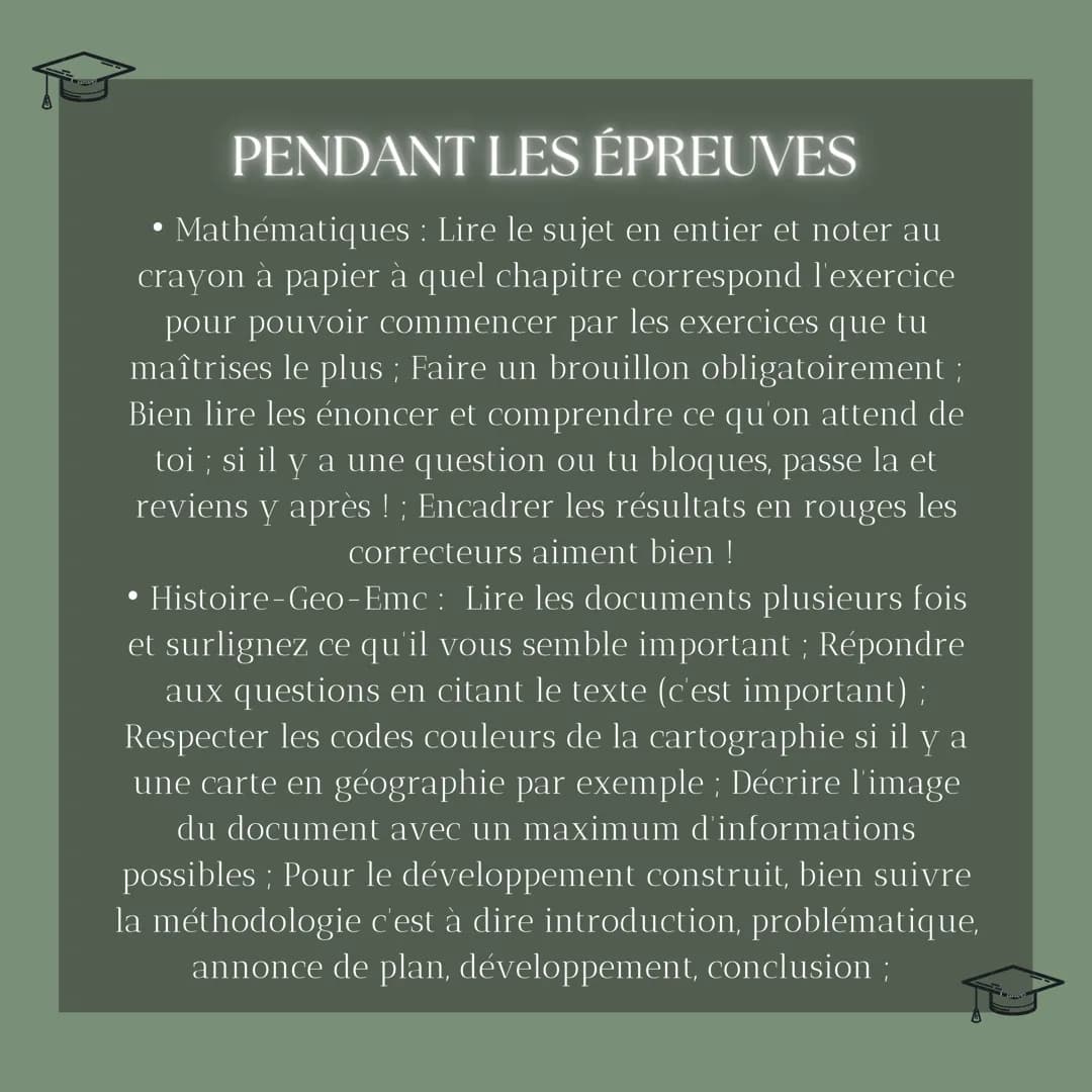 Conseils
BREVET
Epreuves ecrites
Sucesswithaliyah PRÉSENTATION
• Je vous fait ce post pour vous aider à avoir le
brevet à l'aide de mes méth
