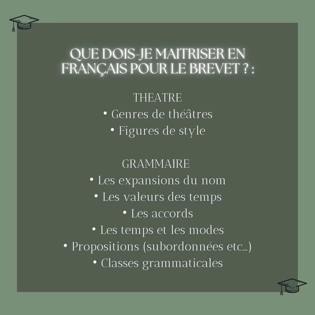 Conseils
BREVET
Epreuves ecrites
Sucesswithaliyah PRÉSENTATION
• Je vous fait ce post pour vous aider à avoir le
brevet à l'aide de mes méth