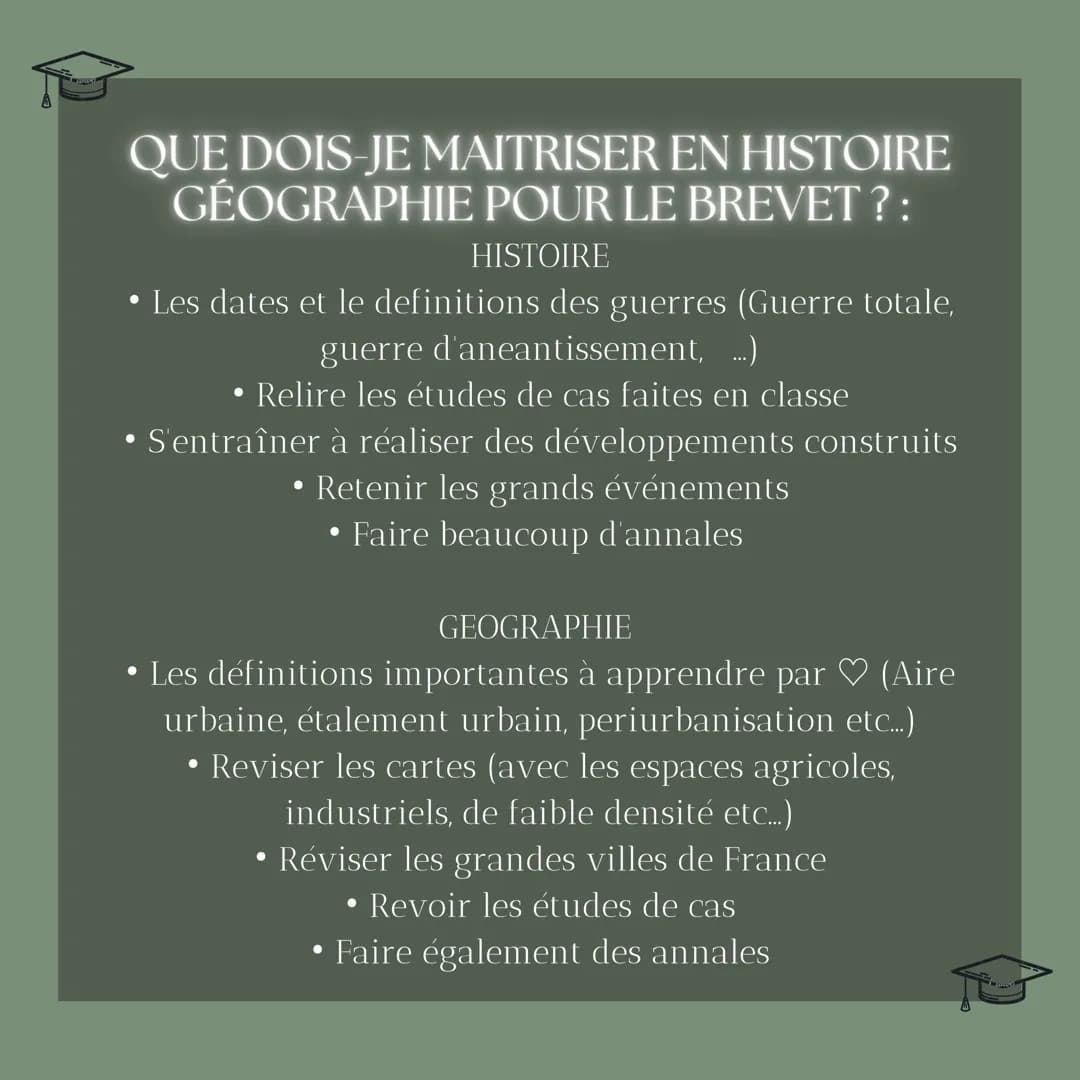 Conseils
BREVET
Epreuves ecrites
Sucesswithaliyah PRÉSENTATION
• Je vous fait ce post pour vous aider à avoir le
brevet à l'aide de mes méth