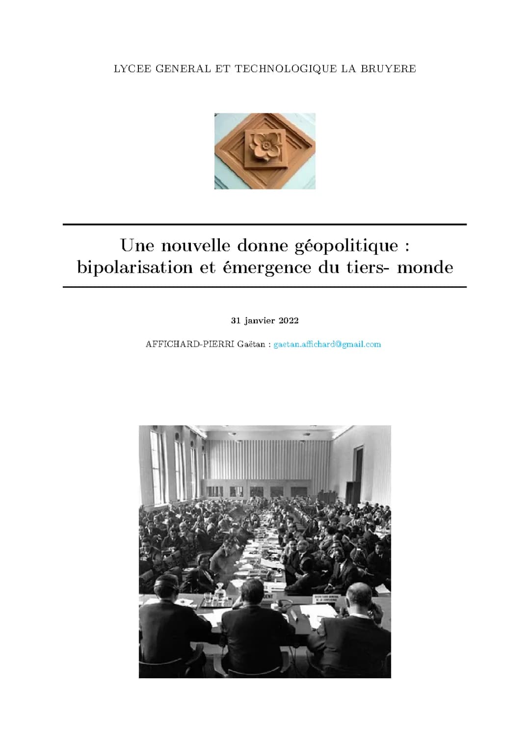 Une nouvelle donne géopolitique : bipolarisation et émergence du tiers-monde