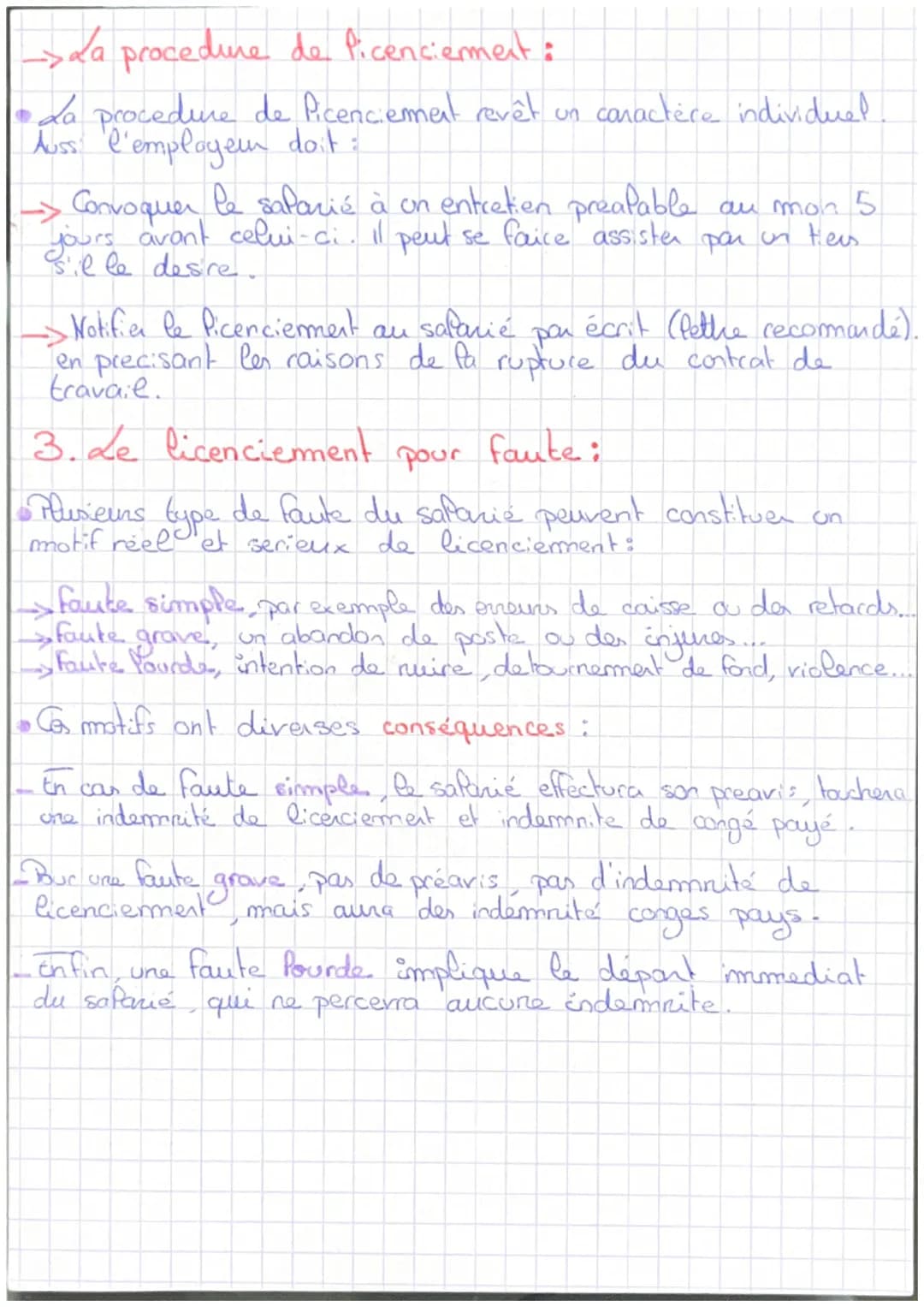 Droit
1 La rupture du contrat de travail chap 6
•de contrat de travail à durée inderterminé peut être
rompu par le safarié lui-même, par l'e