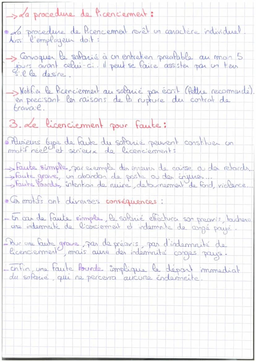 Droit
1 La rupture du contrat de travail chap 6
•de contrat de travail à durée inderterminé peut être
rompu par le safarié lui-même, par l'e