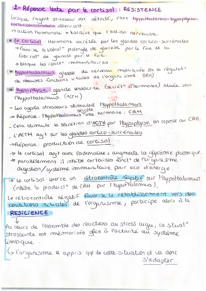 CH6: Stress aigu et adaptation de l'organisme
manifestations:
hyperventillation
freq cardiaque
dilatalo pupille
0
bon stress:
Energie
motiva