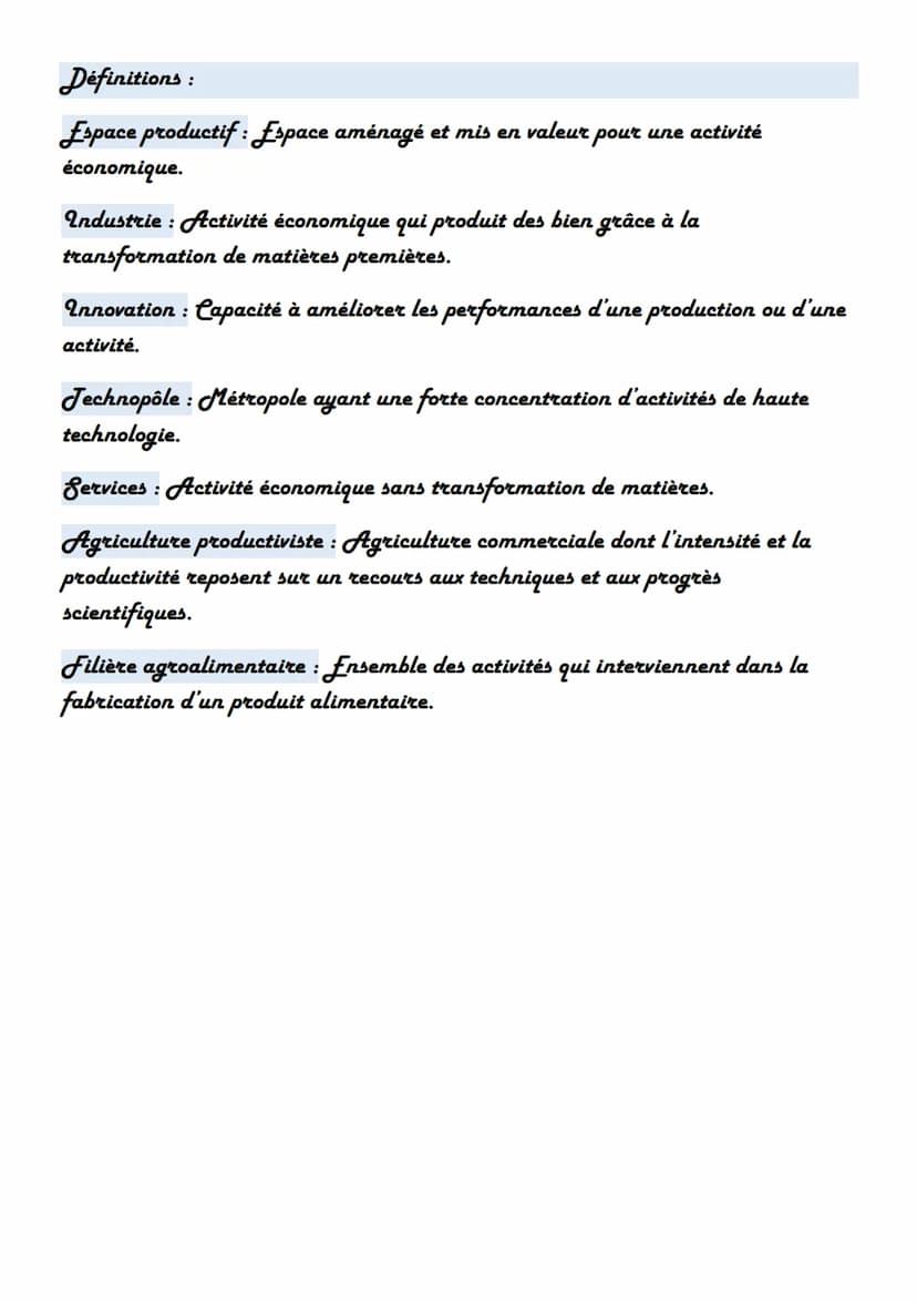 Les espaces productifs et leurs évolutions
1: Les espaces industriels en pleine transformation
1. industrie française est dans les 10 prem m