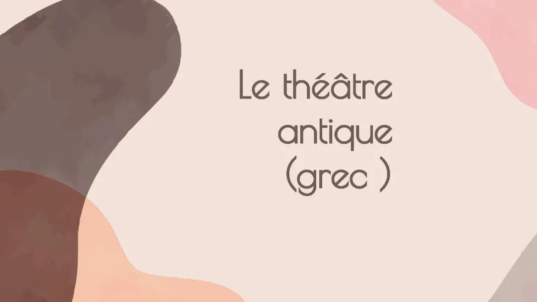 Découverte du Théâtre Grec et Romain: Caractéristiques et Auteurs