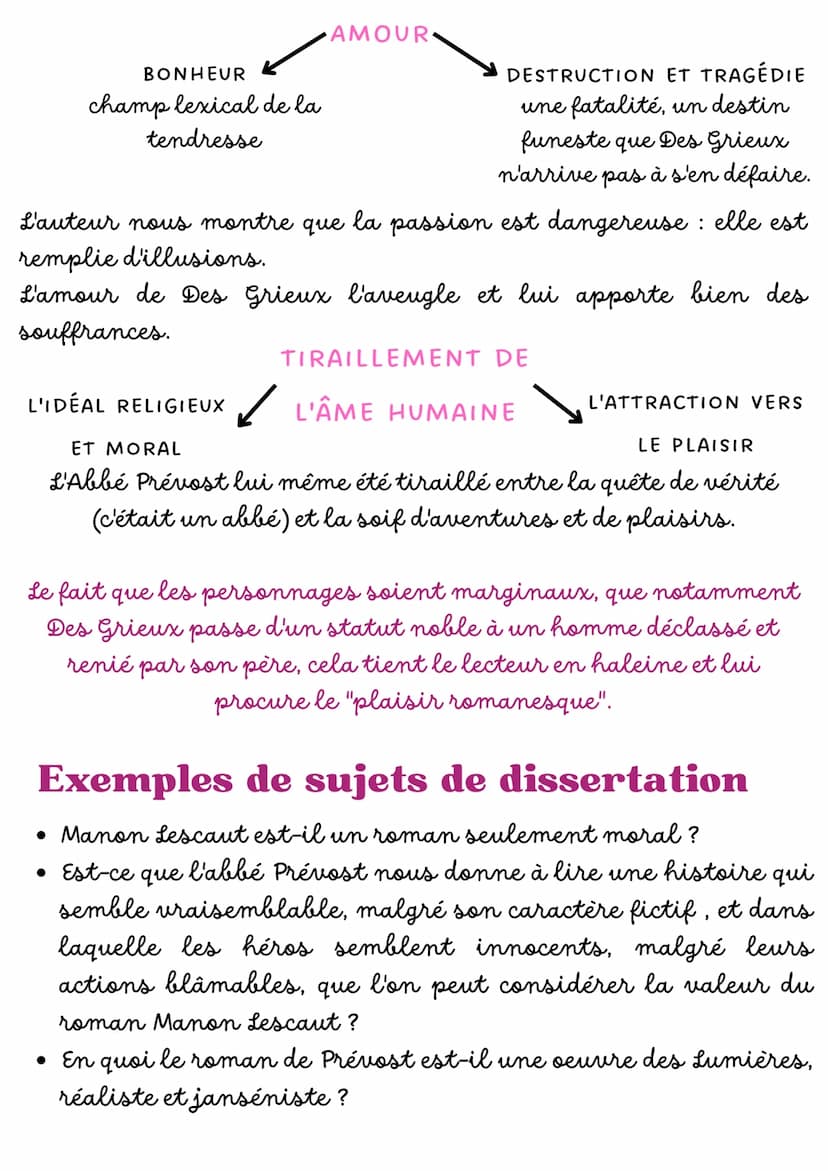 PRÉPARATION DISSERTATION #2
PARCOURS PERSONNAGES EN MARGE, PLAISIRS DU ROMANESQUE
OEuvre: Manon Lescaut
Résumé
ABBÉ PRÉVOST
C'est le chevali