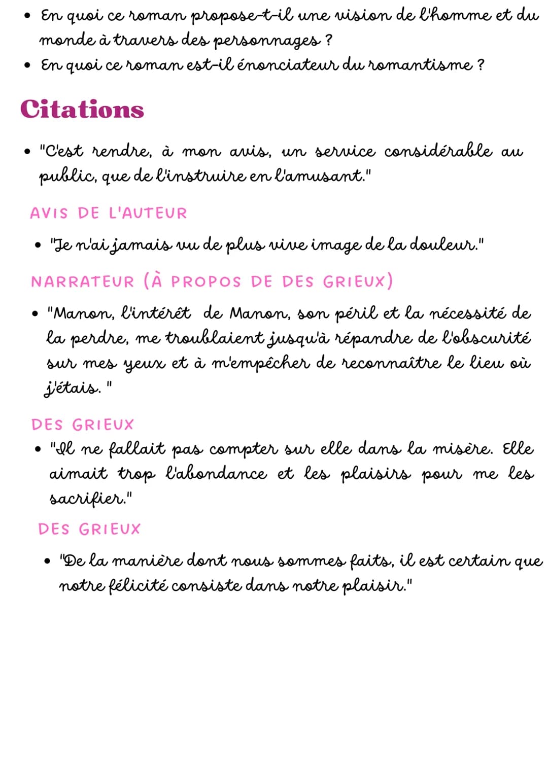 PRÉPARATION DISSERTATION #2
PARCOURS PERSONNAGES EN MARGE, PLAISIRS DU ROMANESQUE
OEuvre: Manon Lescaut
Résumé
ABBÉ PRÉVOST
C'est le chevali