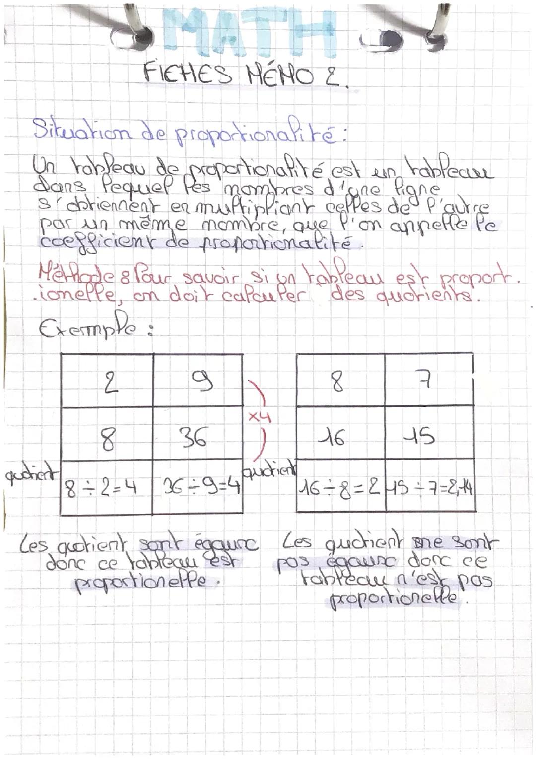 La proportionnalité-mise en situation et savoir calculer
